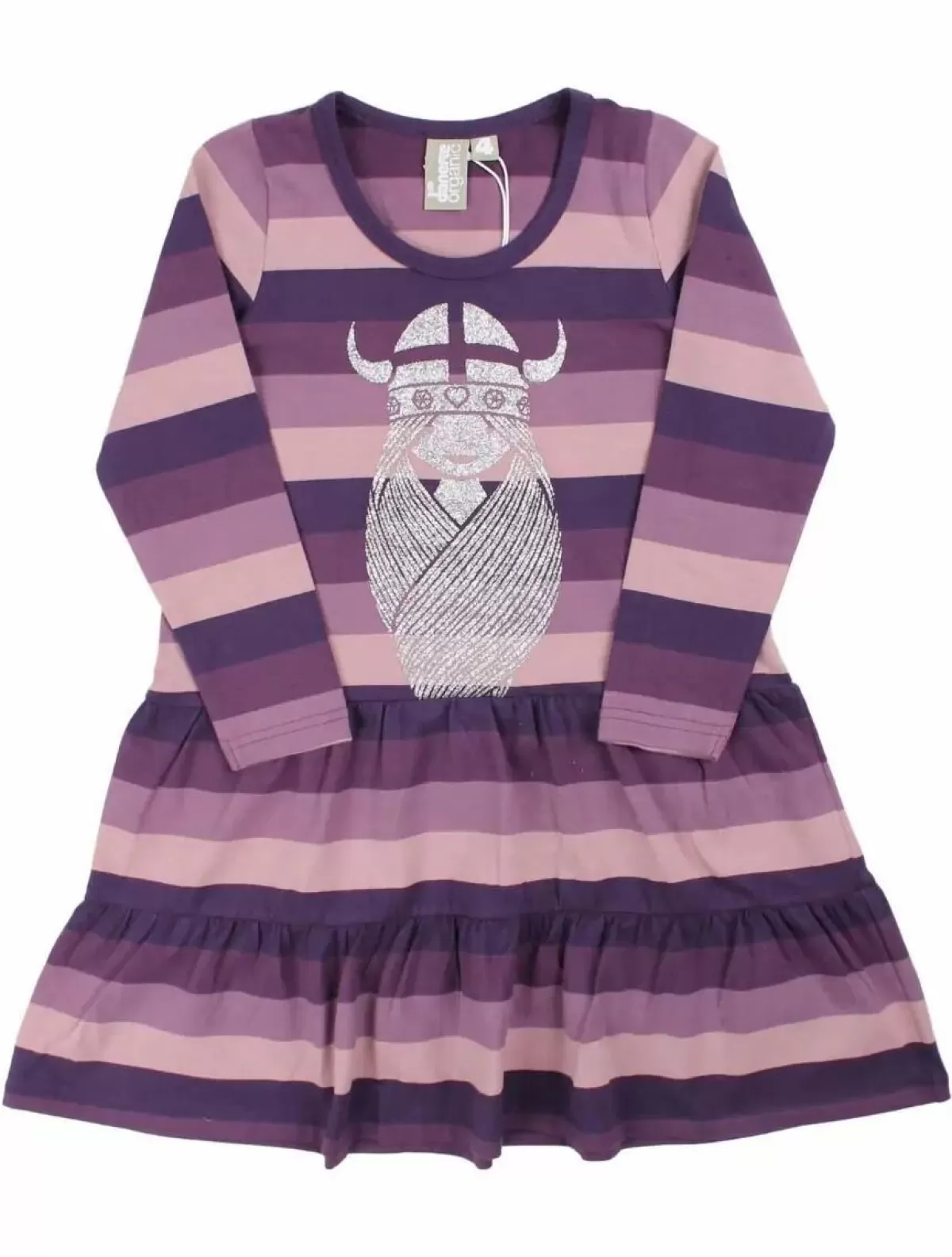 Børn Danefæ Organic - Danemiva Dress Eggplant Freja (Glitter)