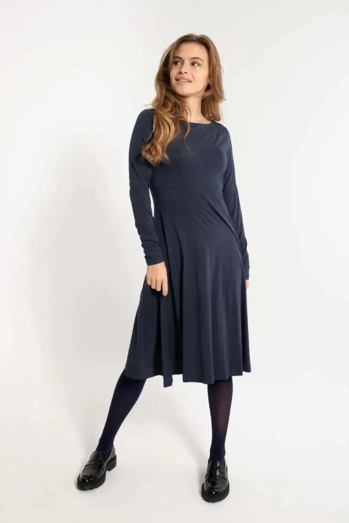 Dame Danefæ Organic - Danesigrid Viscose Dress Dk Navy