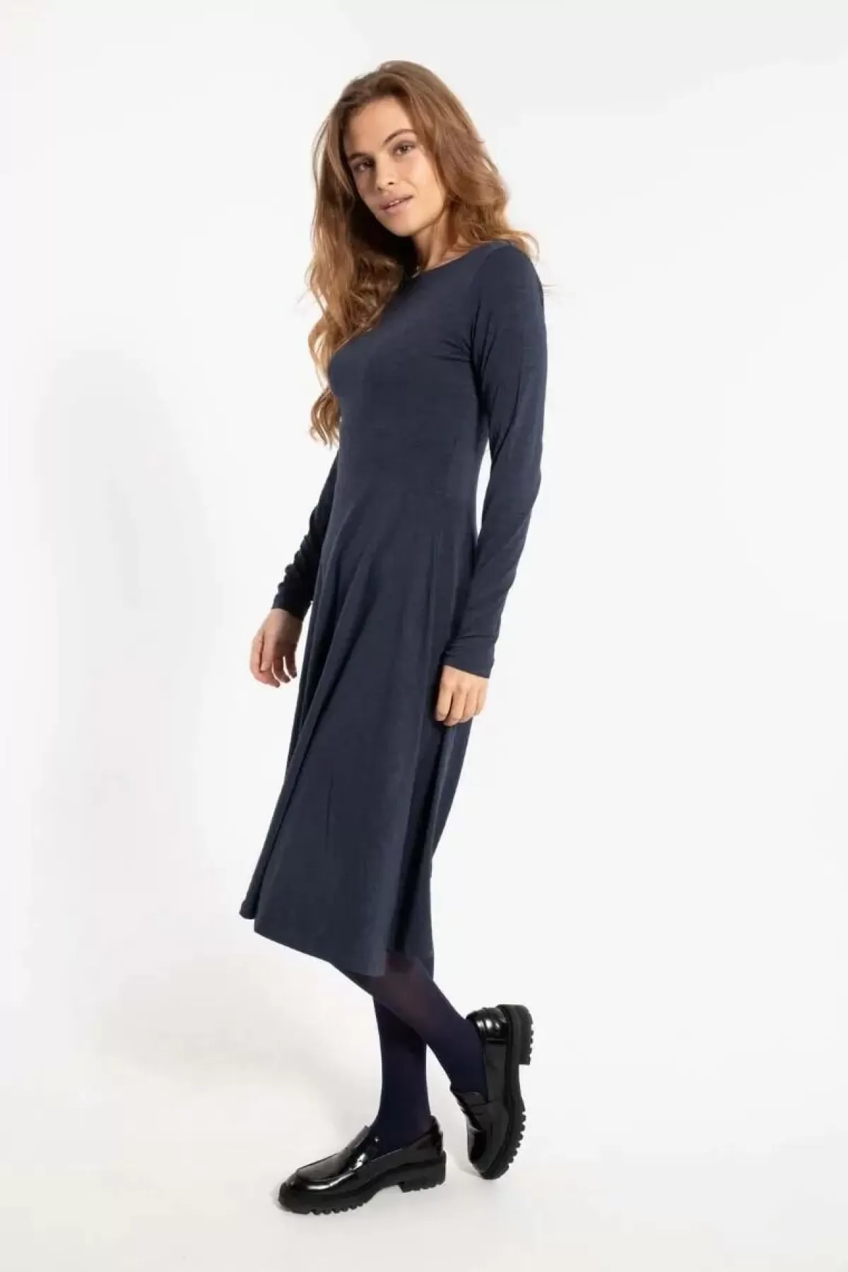 Dame Danefæ Organic - Danesigrid Viscose Dress Dk Navy