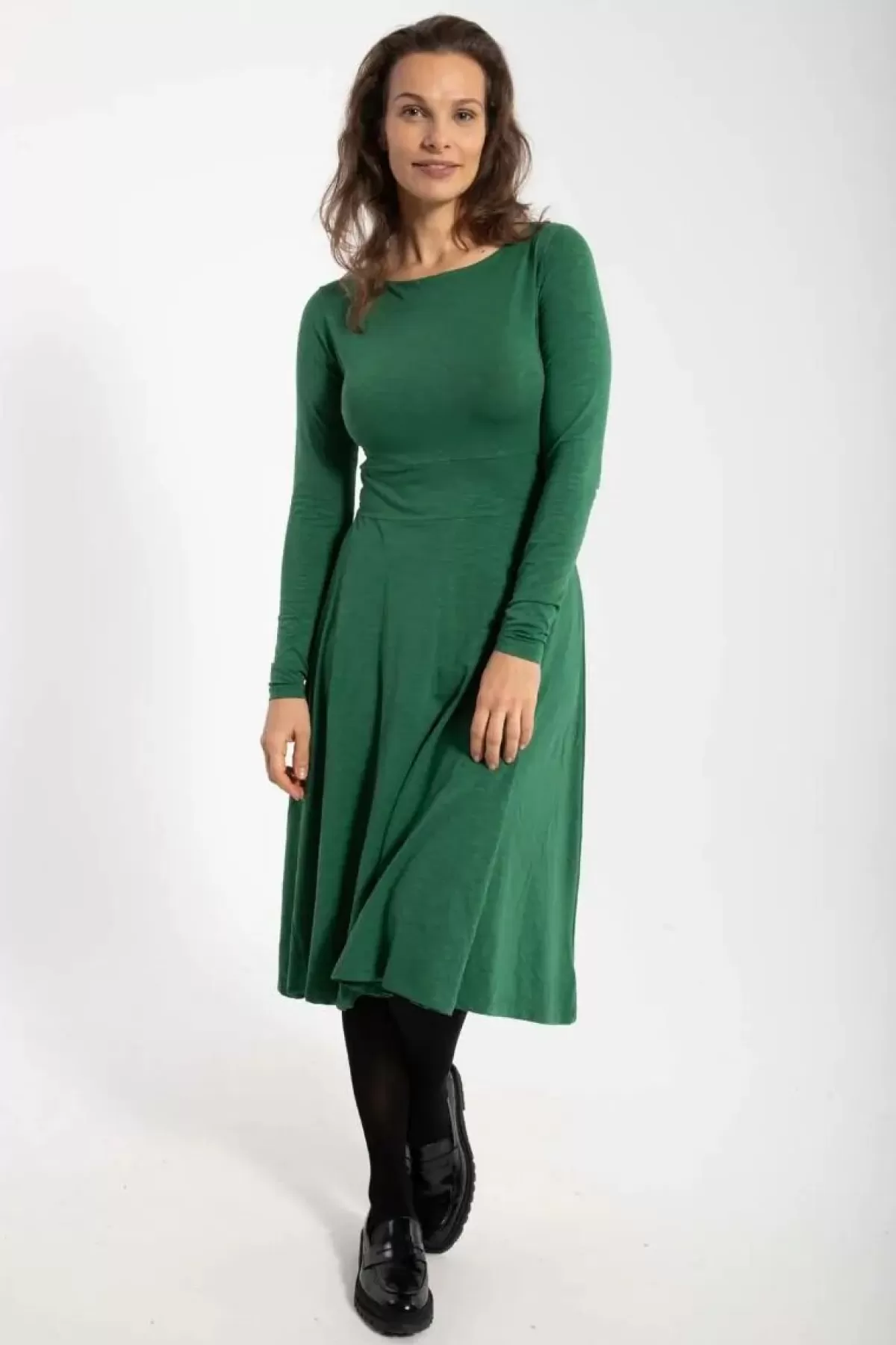 Dame Danefæ Organic - Danesigrid Viscose Dress Warm Khaki