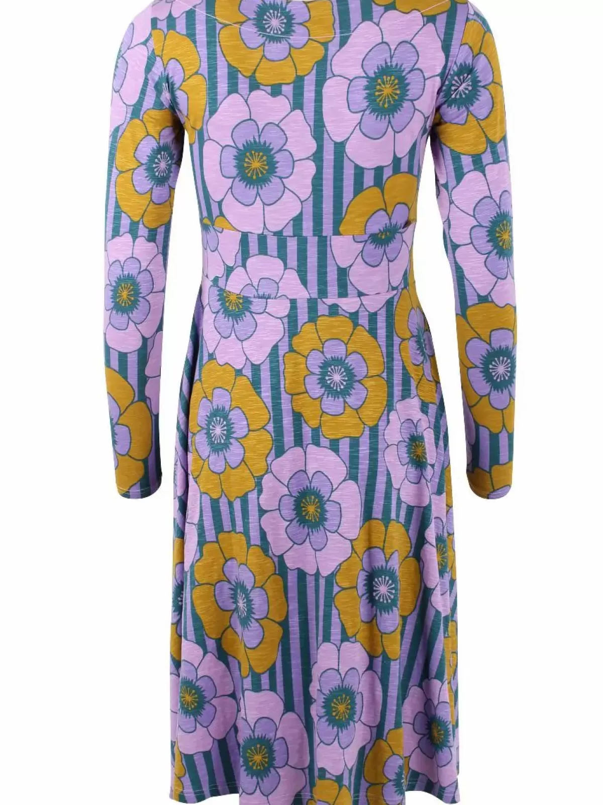 Dame Danefæ Organic - Danesigrid Viscose Slub Dress Viola Power Flower