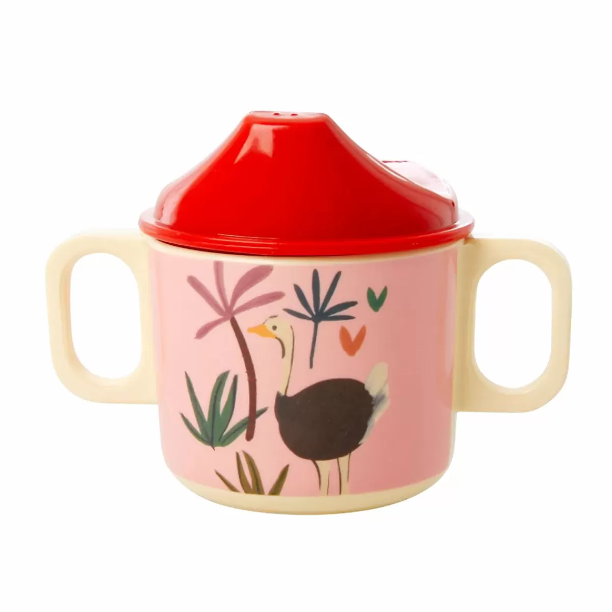 Baby Danefæ Rice Melamine Baby Kop Pink Jungle Animals