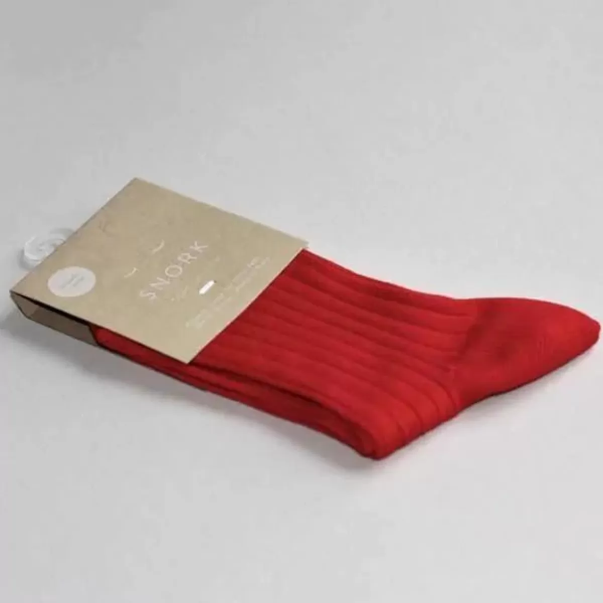 Børn Danefæ Snork Organic Rib Socks Red